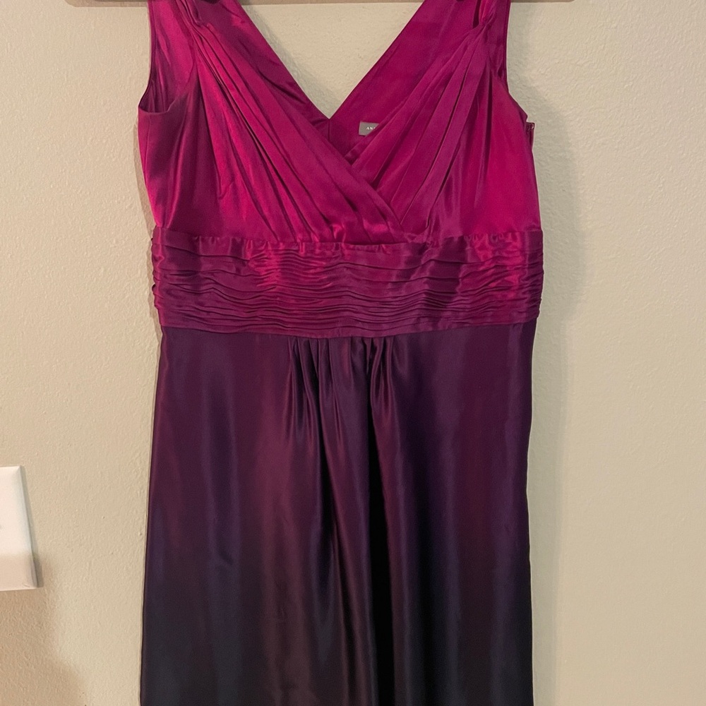 Ann Taylor Pink/Purple Ombré Dress Size 0P